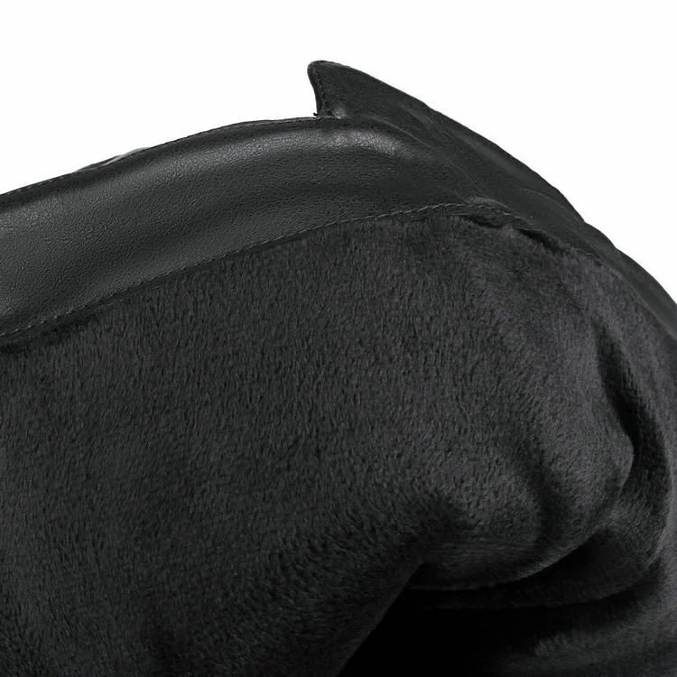 Statement Metallic Straps Lace Up Back Zipper Platform Boots - Image 7