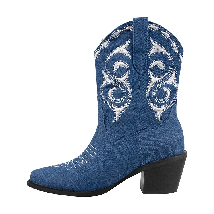 Street Fashion Tattoo Style Embroidered Western Boots 6 Street Fashion Tattoo Style Embroidered Western Boots - Image 4