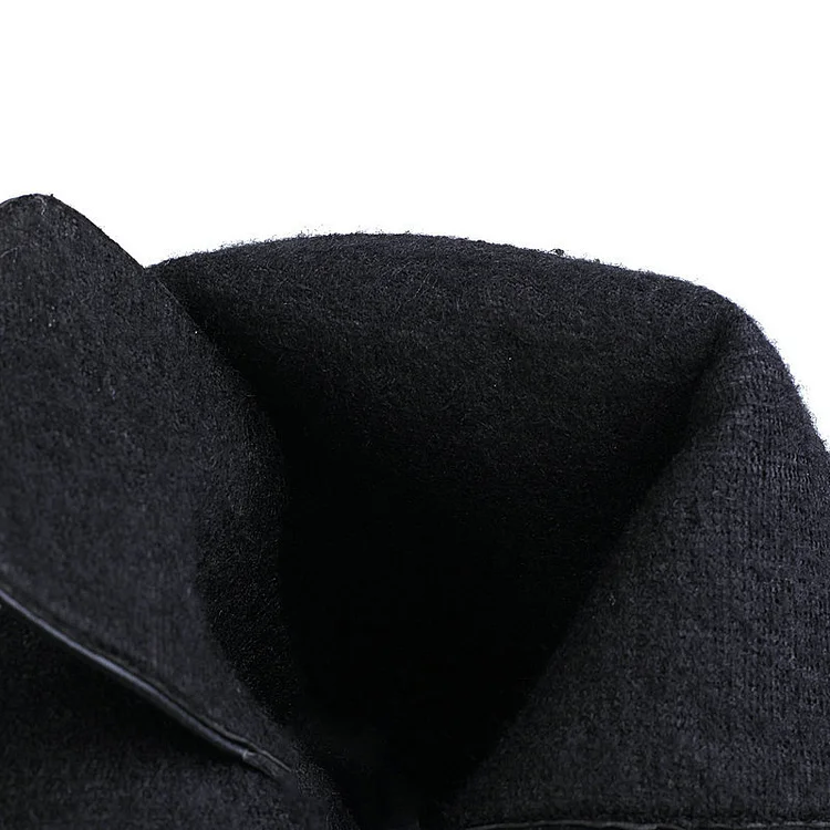 Dark Vintage Multiple Straps Size Zipper Square Toe Chunky Heel Boots - Image 6