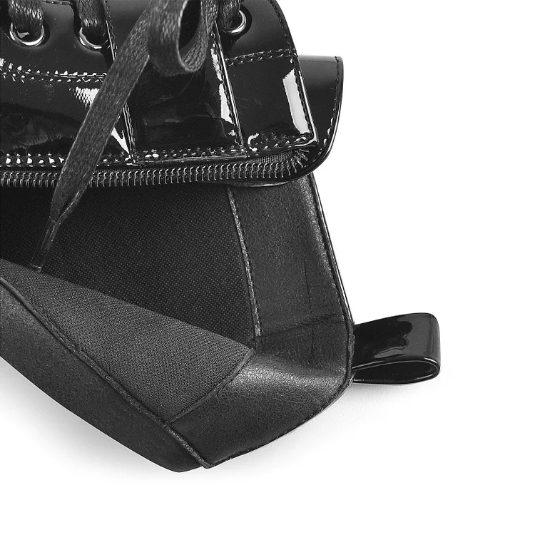 Patent Leather Lace Up Ankle Boots 5 Patent Leather Lace Up Ankle Boots - Image 3