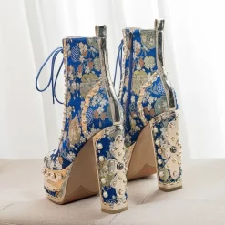 Wedding Fashion Hand-set Diamonds Rhinestone Blue Silk Lace Up Platform Chunky Heel Ankle Boots 13 Wedding Fashion Hand-set Diamonds Rhinestone Blue Silk Lace Up Platform Chunky Heel Ankle Boots -AKIRA Shop 5997f840109a55ba53caf161599e14c0 750x