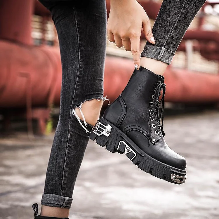Metal Decor Motorcycle Boots 12 Metal Decor Motorcycle Boots - Image 10