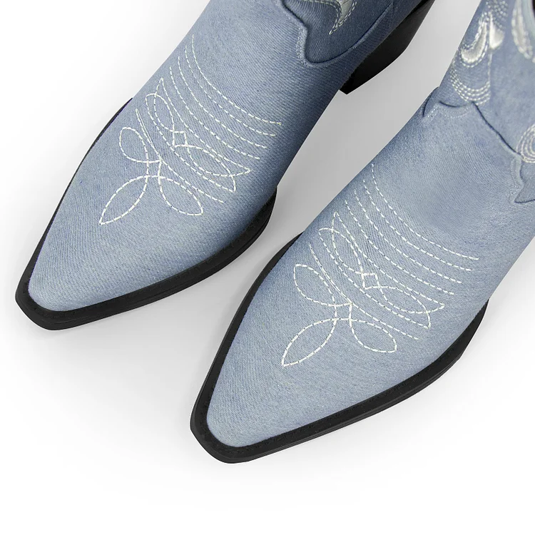 Street Fashion Tattoo Style Embroidered Western Boots 5 Street Fashion Tattoo Style Embroidered Western Boots - Image 3