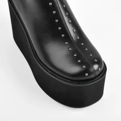 Studded Knee High Platform Boots