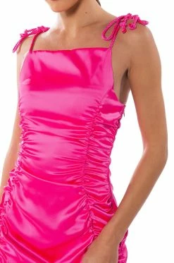 ADA RUCHED SLEEVELESS MINI DRESS -AKIRA Shop ada ruched sleeveless mini dress pink 8 8