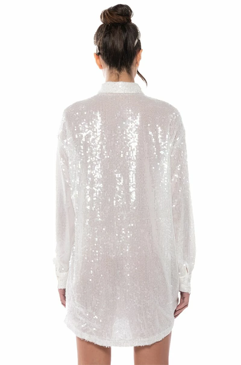 ALL I DO IS SHINE SEQUIN MINI DRESS - Image 5