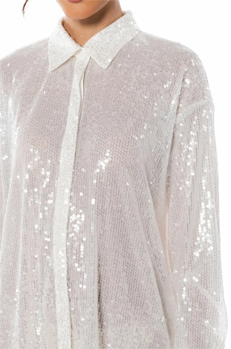 ALL I DO IS SHINE SEQUIN MINI DRESS - Image 6