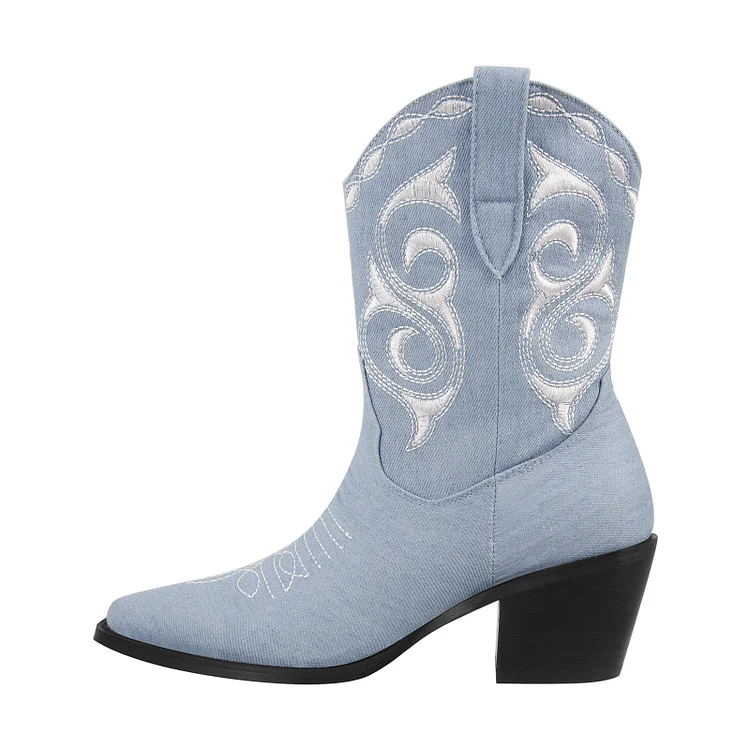 Street Fashion Tattoo Style Embroidered Western Boots 3 Street Fashion Tattoo Style Embroidered Western Boots