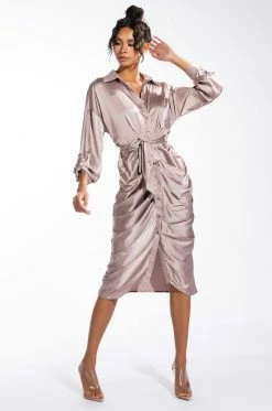 BABY COME BACK MAXI BUTTON UP MIDI DRESS