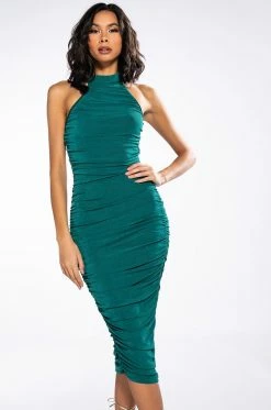 BEST BEHAVIOR SLINKY MIDI DRESS