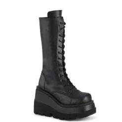 Women‘s Platform Zip Up Strap Boots