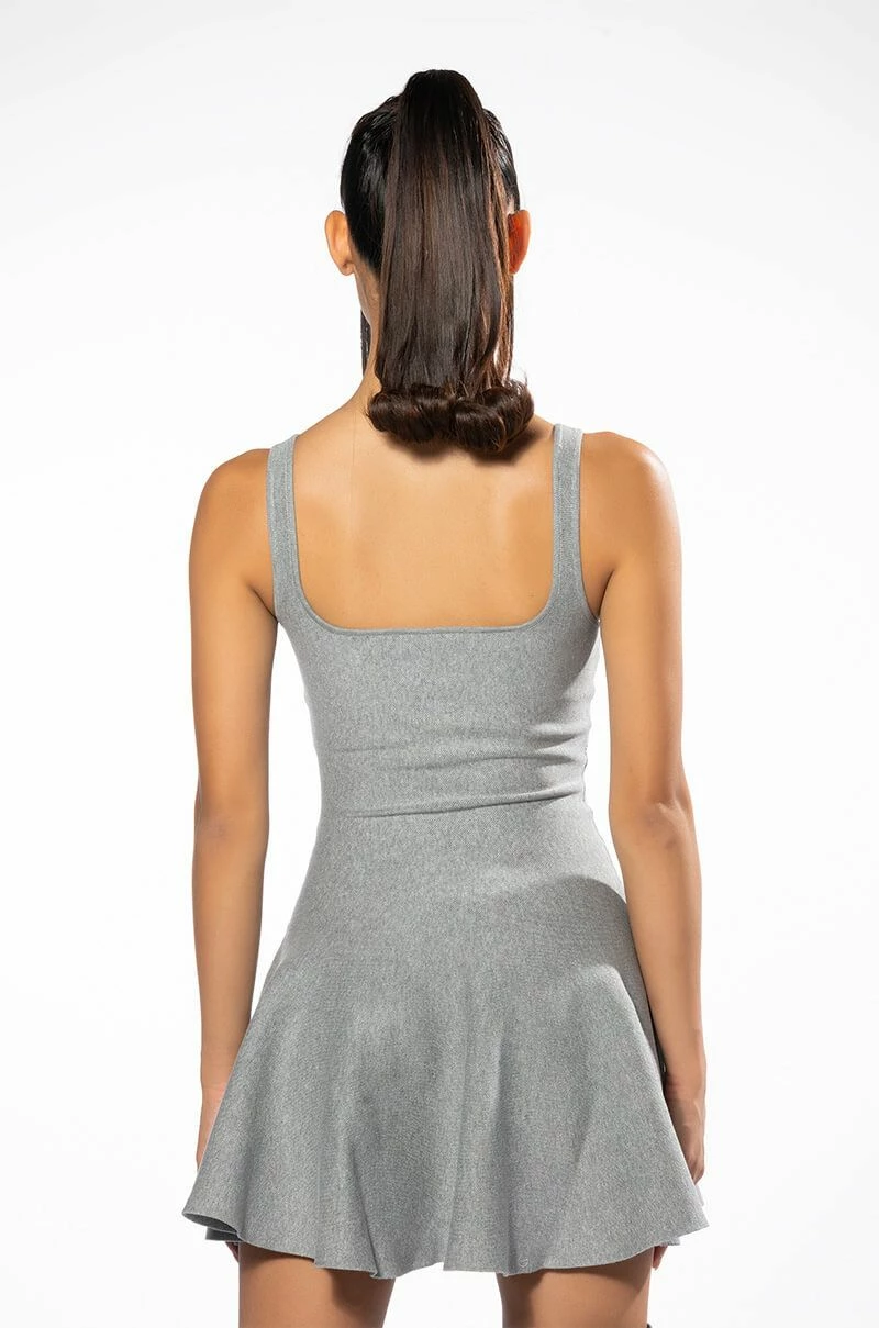 CAUGHT UP FIT AND FLARE MINI DRESS - Image 7