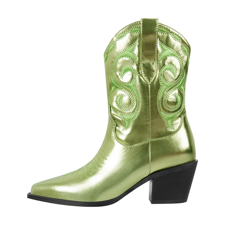 Street Fashion Tattoo Style Embroidered Western Boots 7 Street Fashion Tattoo Style Embroidered Western Boots - Image 5