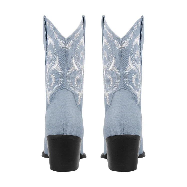 Street Fashion Tattoo Style Embroidered Western Boots 4 Street Fashion Tattoo Style Embroidered Western Boots - Image 2