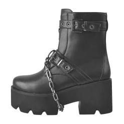 Platform Wedge Lace Up Boots