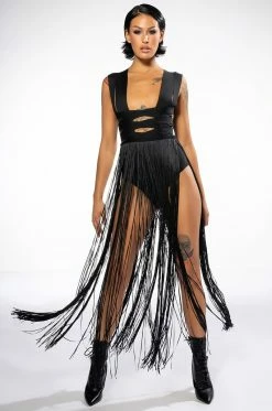 FESTIVAL FRINGE MAXI DRESS