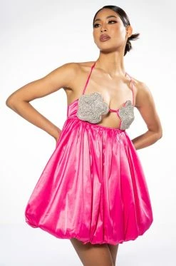 FRESH BLOOM EMBELLISHED MINI DRESS