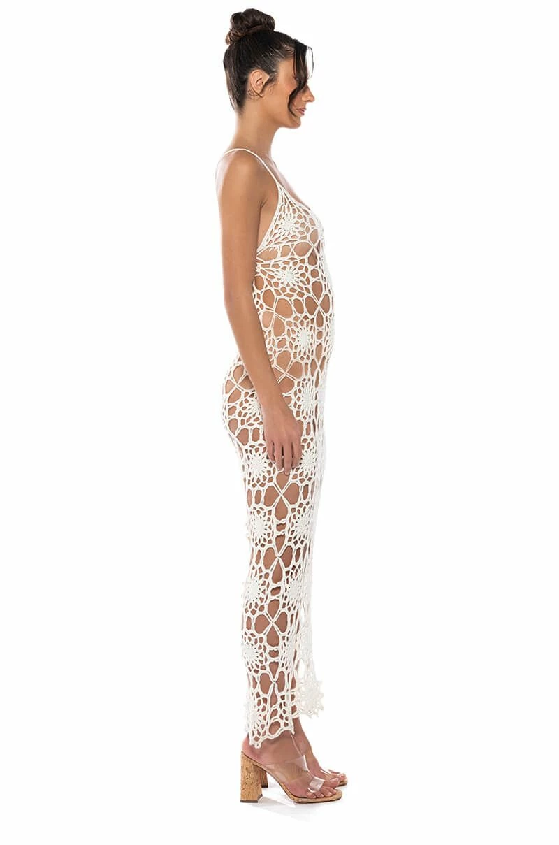 HERE COMES THE SUN CROCHET HALTER NECK MAXI DRESS - Image 2