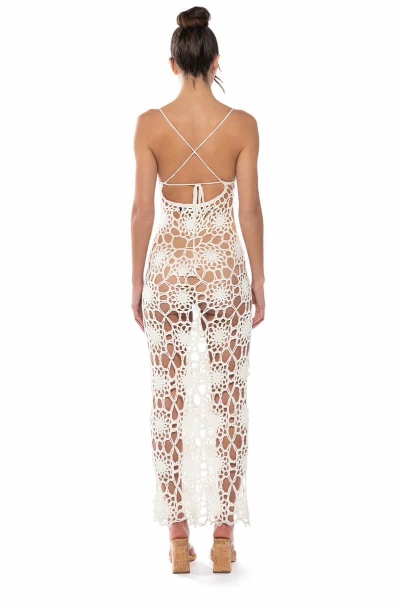 HERE COMES THE SUN CROCHET HALTER NECK MAXI DRESS - Image 3