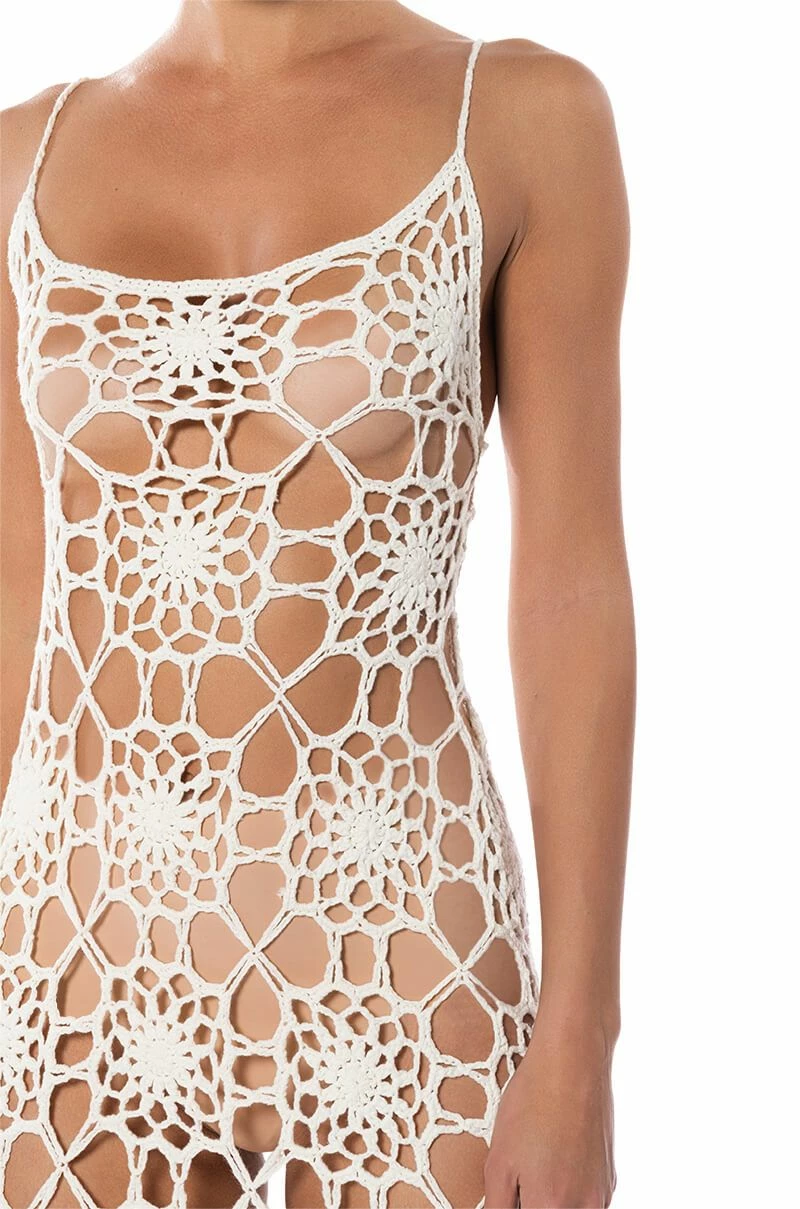 HERE COMES THE SUN CROCHET HALTER NECK MAXI DRESS - Image 4