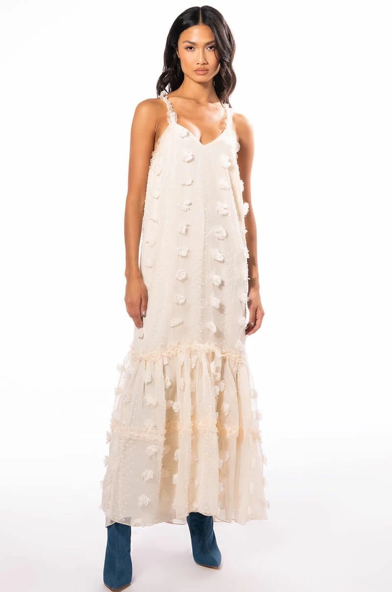 HIDDEN GARDEN FLORAL DETAIL MAXI DRESS - Image 2