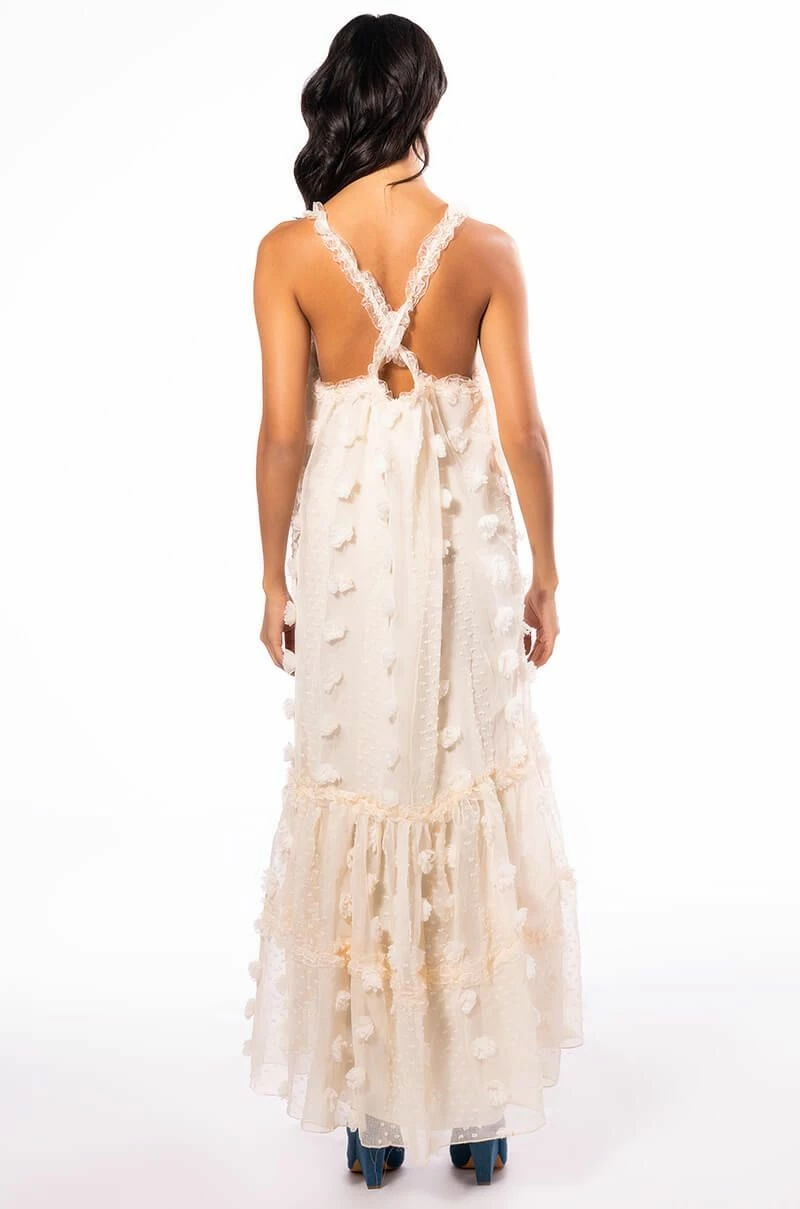 HIDDEN GARDEN FLORAL DETAIL MAXI DRESS - Image 4