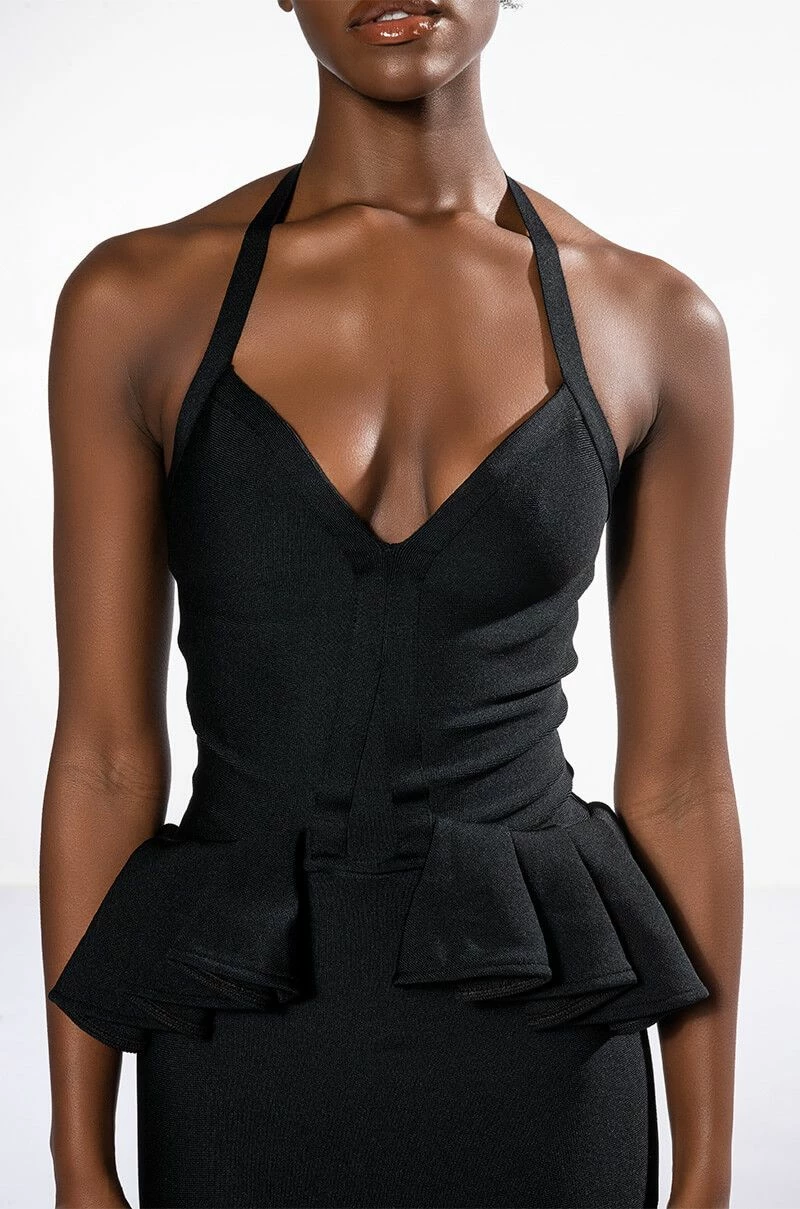 HUSTLER RUFFLE DETAIL BANDAGE MINI DRESS - Image 6