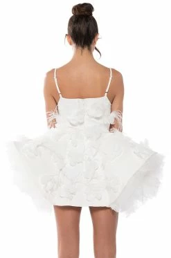 IN BLOOM FLARED MINI DRESS IN WHITE -AKIRA Shop in bloom flared mini dress in white white 6 6