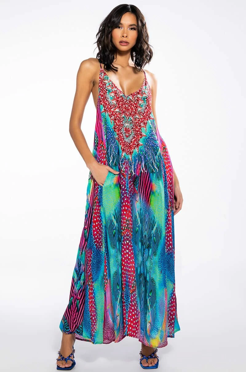 LIVE IT UP HALTER TOP MAXI DRESS - Image 2