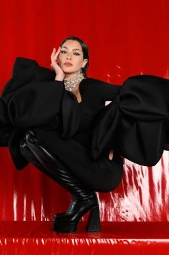 MADDI EXTREME SLEEVE SCUBA MIDI DRESS