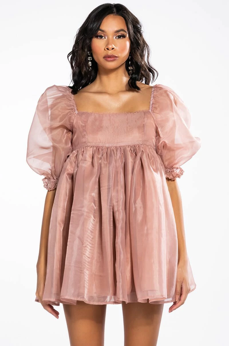 MISS HONEY SHORT SLEEVE BABYDOLL MINI DRESS - Image 3