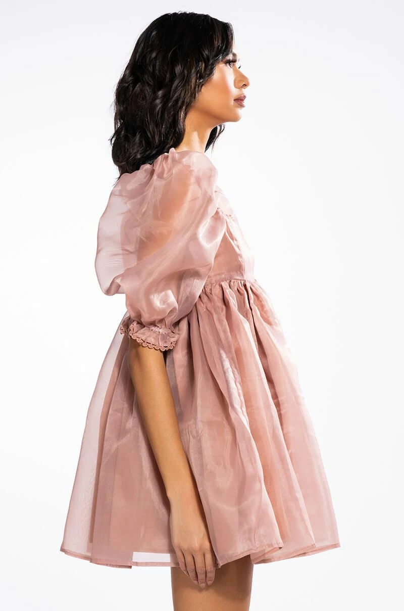 MISS HONEY SHORT SLEEVE BABYDOLL MINI DRESS - Image 4