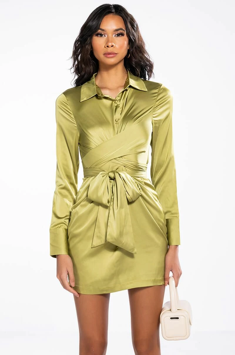 MOLLY TIE FRONT MINI DRESS - Image 3