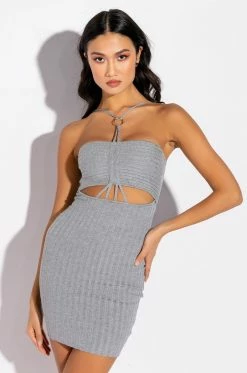 MY WAY HALTER MINI DRESS