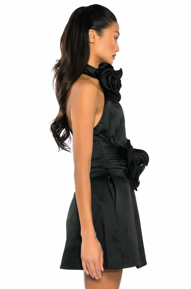 NOT YOUR BABE FLOWER DETAIL FIT AND FLARE MINI DRESS - Image 5