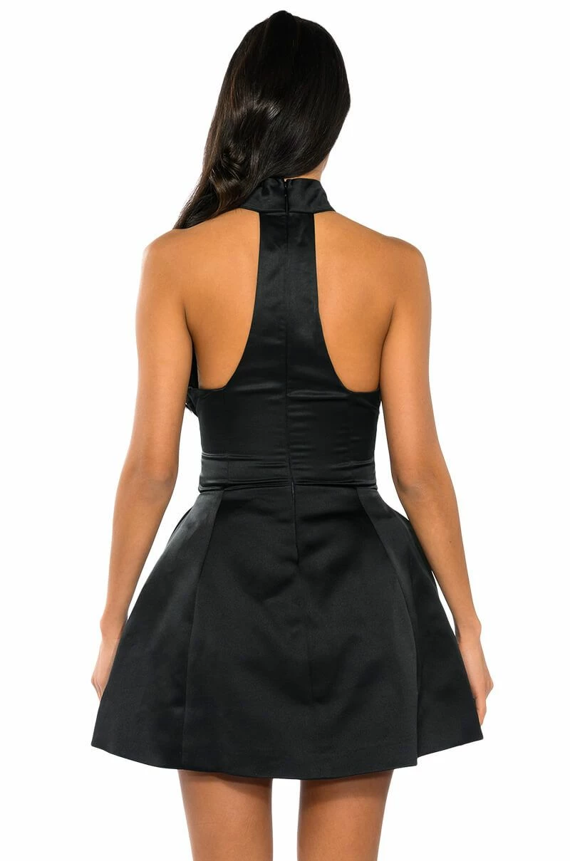 NOT YOUR BABE FLOWER DETAIL FIT AND FLARE MINI DRESS - Image 6