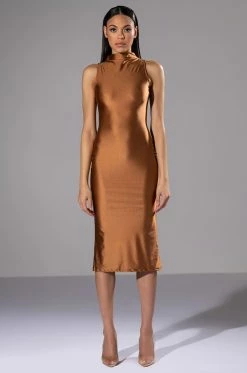 STAR STRETCH SLEEVELESS MIDI DRESS