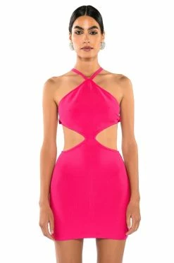 PRAISE ME CUT OUT BANDAGE BOW DETAIL MINI DRESS
