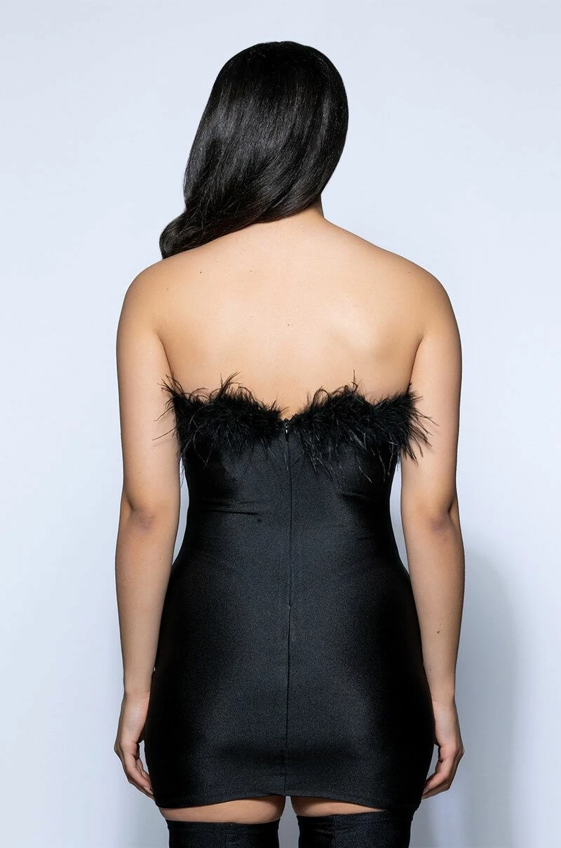 RAVEN FEATHER MINI DRESS - Image 5