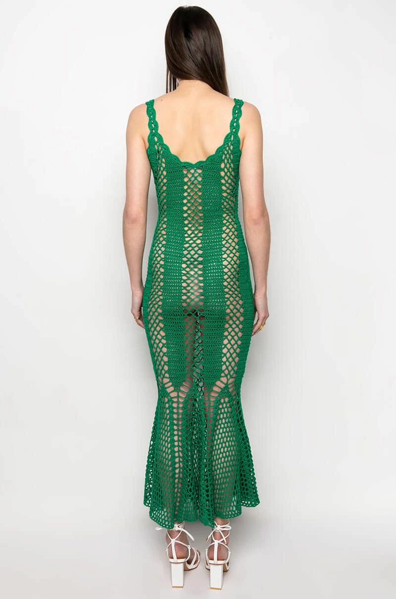 CAN'T HELP IT MAXI CROCHET DRESS