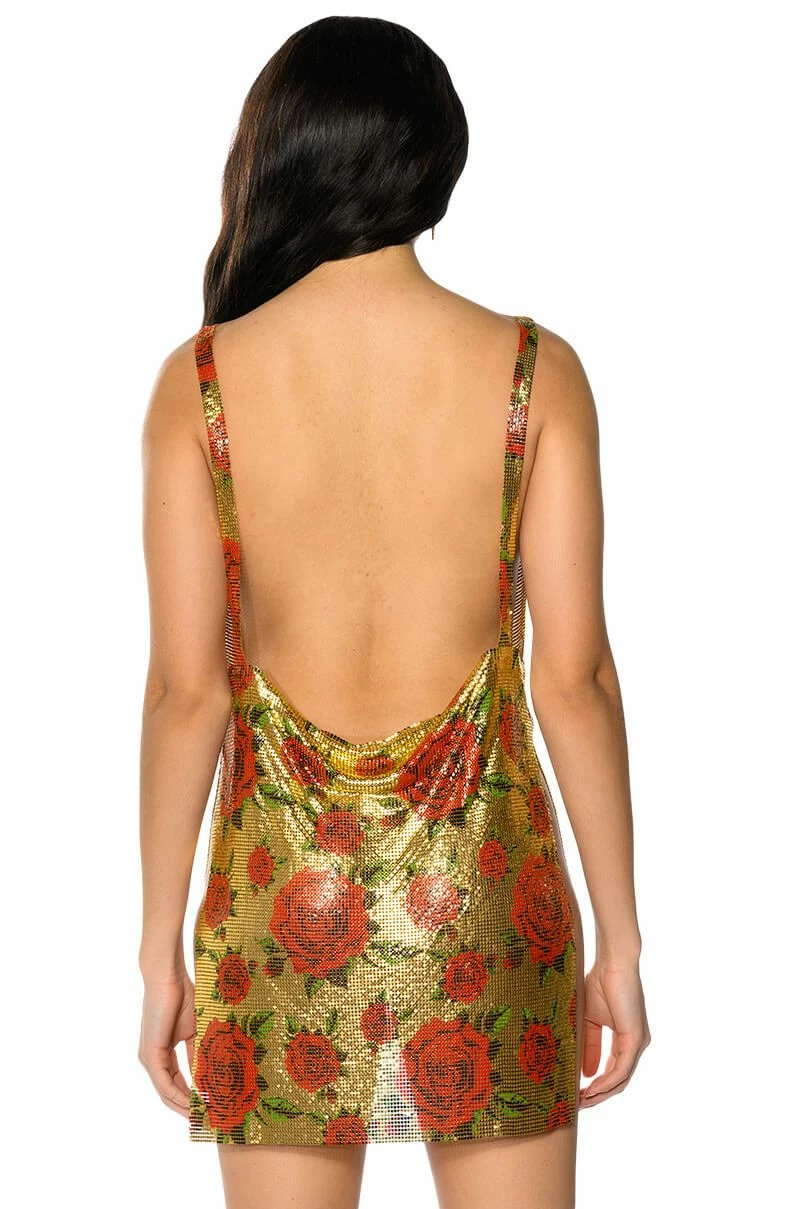 ROMANCE HIGH SHINE CHAINMAIL MINI DRESS - Image 6