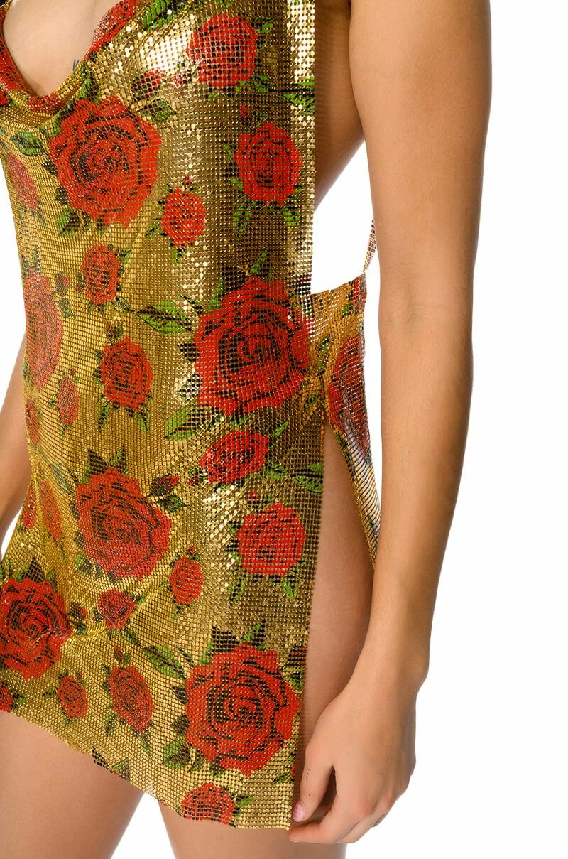 ROMANCE HIGH SHINE CHAINMAIL MINI DRESS - Image 7