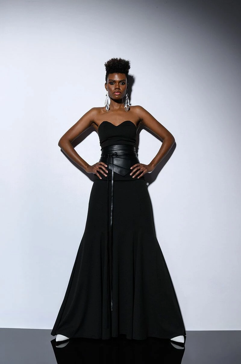RUN THE WORLD STRAPLESS MAXI DRESS - Image 2
