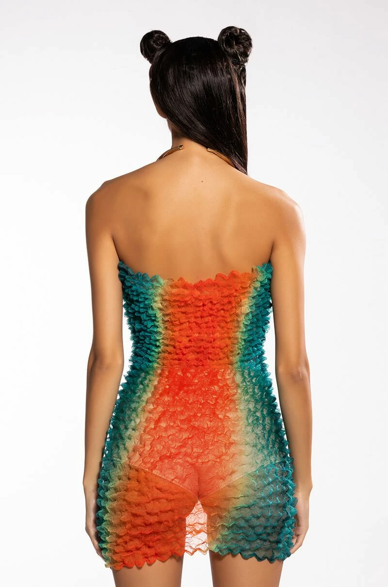 SANGRIA TEXTURED TUBE MINI DRESS - Image 6