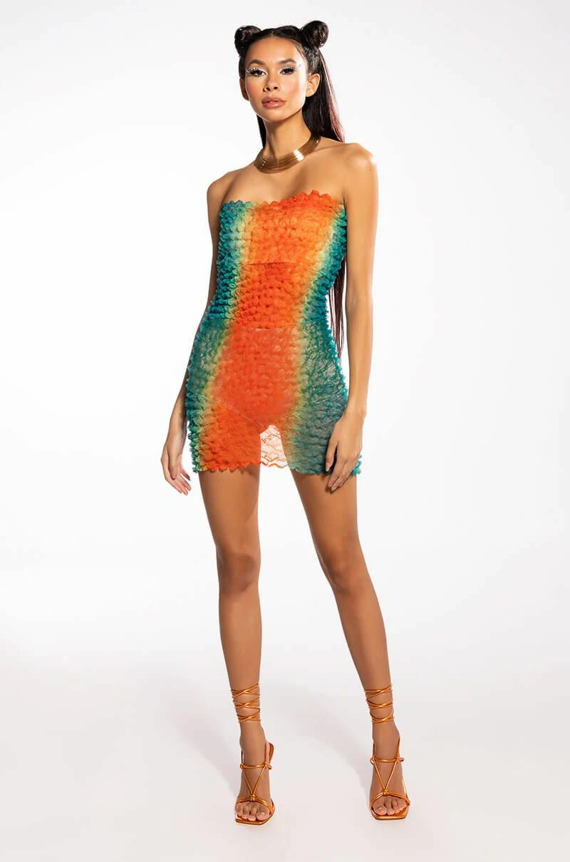SANGRIA TEXTURED TUBE MINI DRESS - Image 8