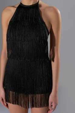 SHAKE SOMETHING FRINGE MINI ROMPER 15 SHAKE SOMETHING FRINGE MINI ROMPER -AKIRA Shop shake something fringe mini romper black 7 7