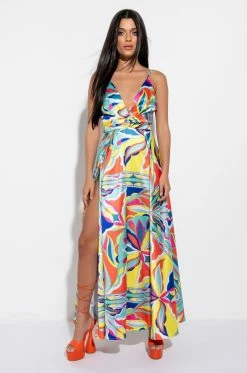 SUMMERTIME FINE HIGH SLIT MAXI DRESS