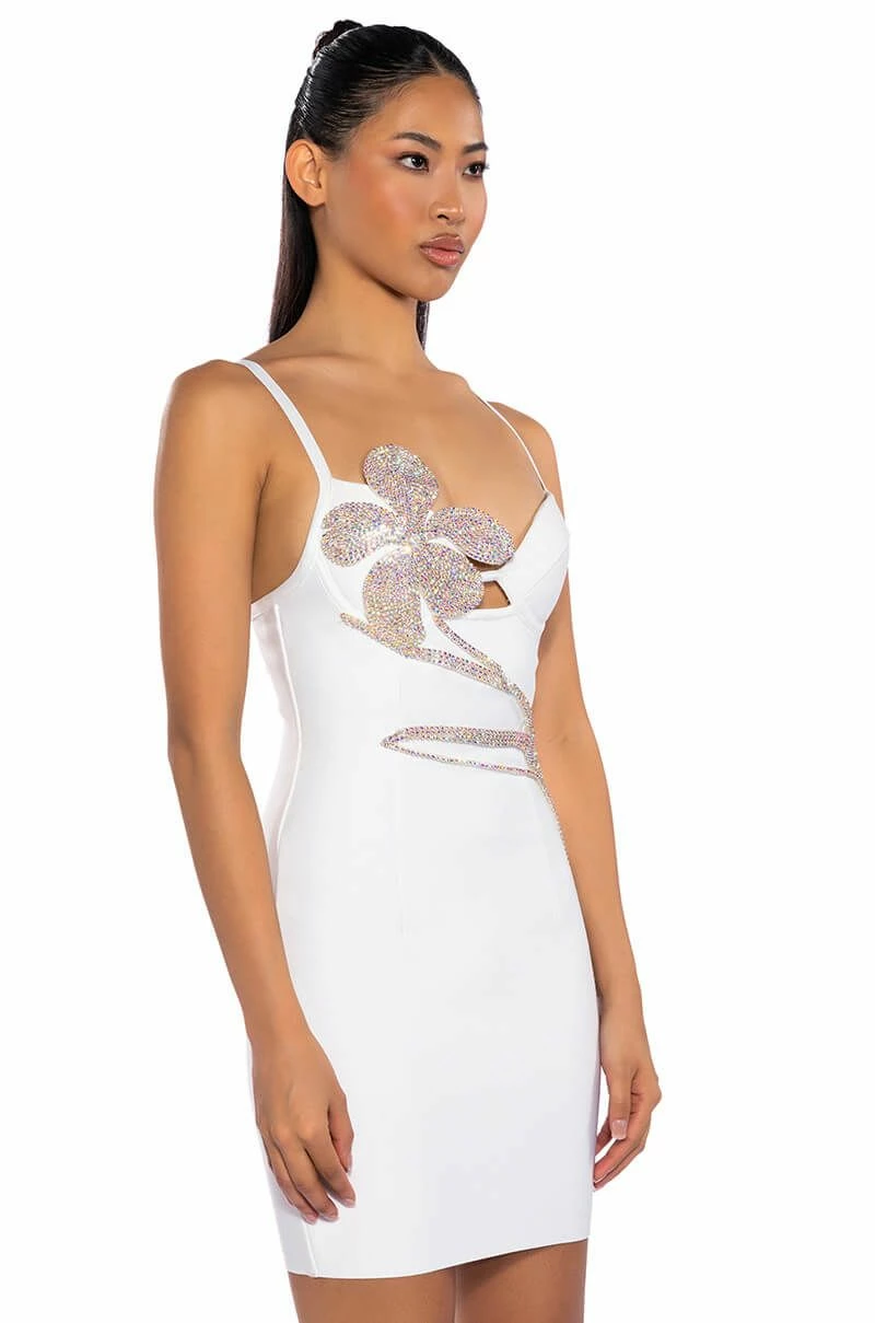 SWEETIE FLOWER DETAIL MINI DRESS - Image 2