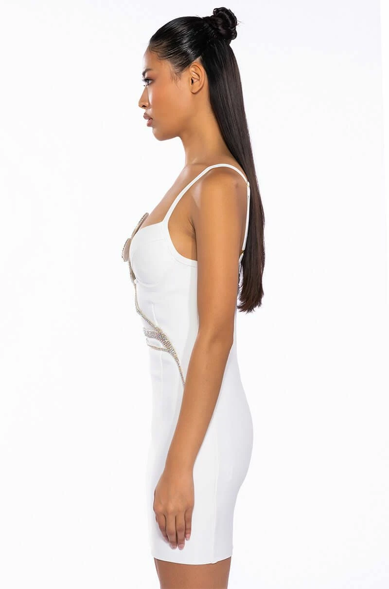 SWEETIE FLOWER DETAIL MINI DRESS - Image 6