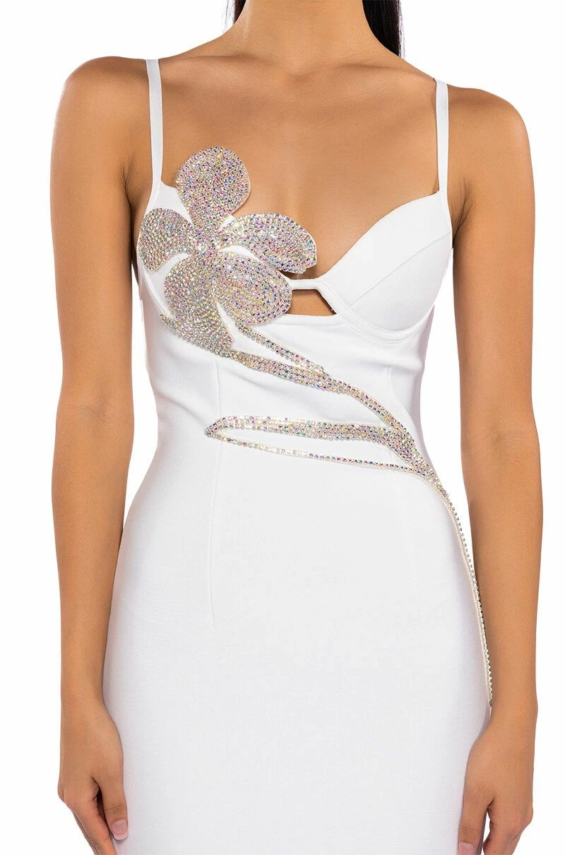 SWEETIE FLOWER DETAIL MINI DRESS - Image 8